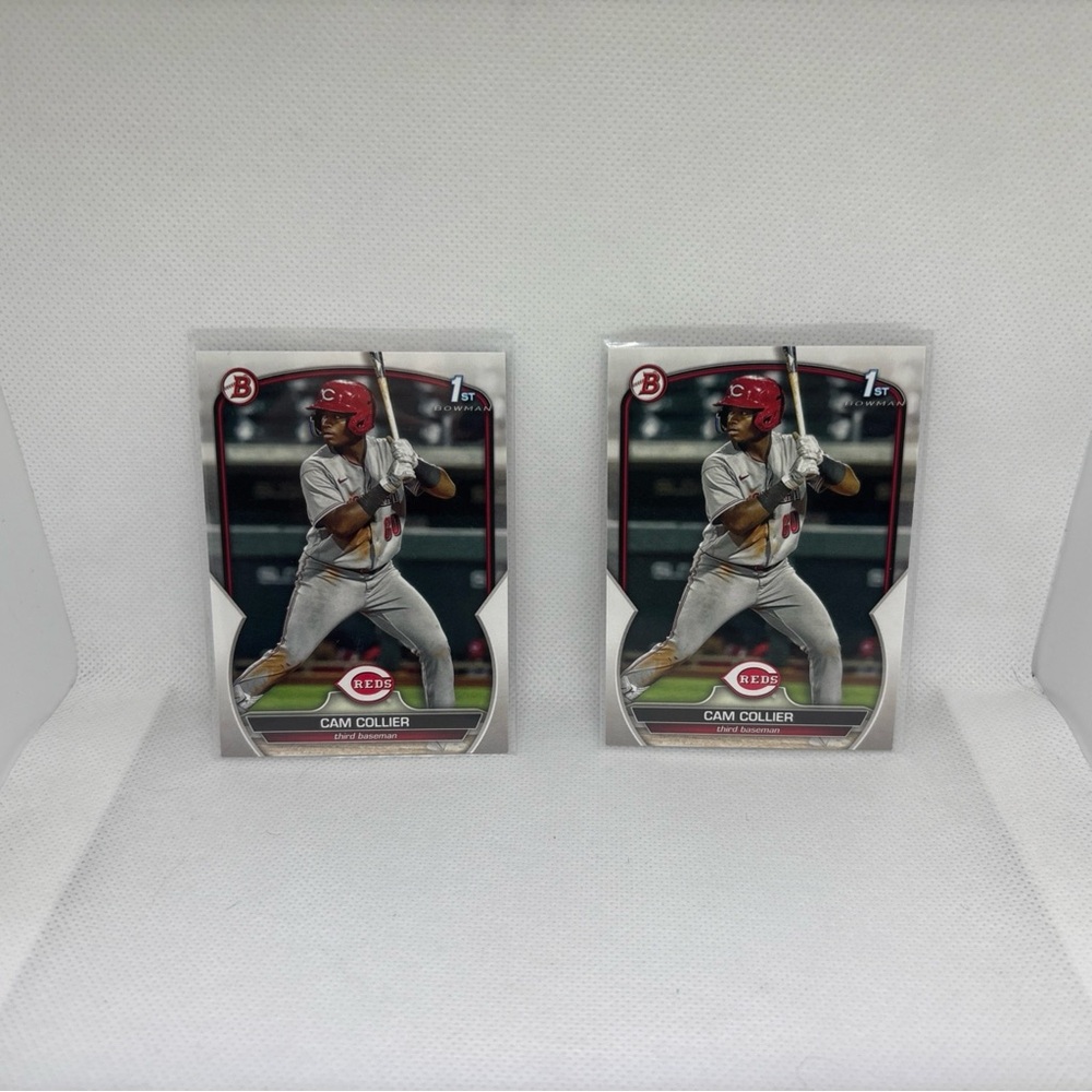 2023 1st Bowman Cam Collier (2) Lot Cincinnati Reds Rookie Card RC.